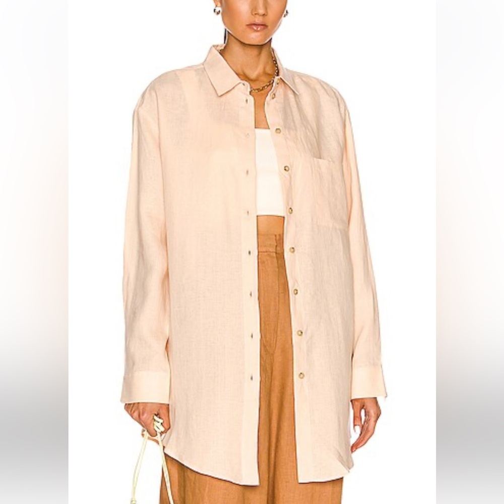 Peach Button-Up Tunic